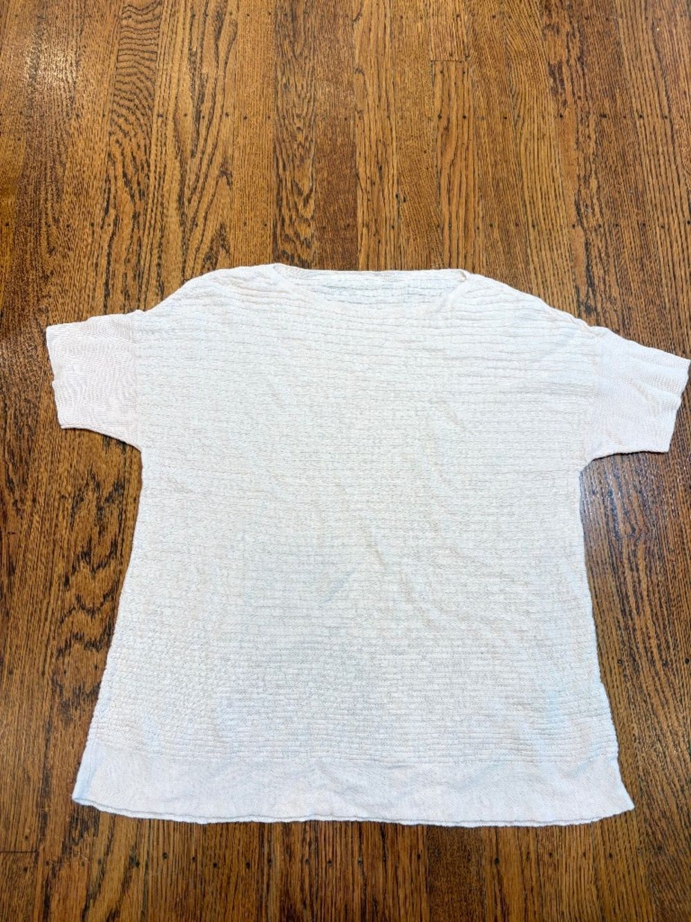 🌸 Eileen Fisher Organic Linen/Cotton Knit Tee | Pale Pink | Size Small 🌸